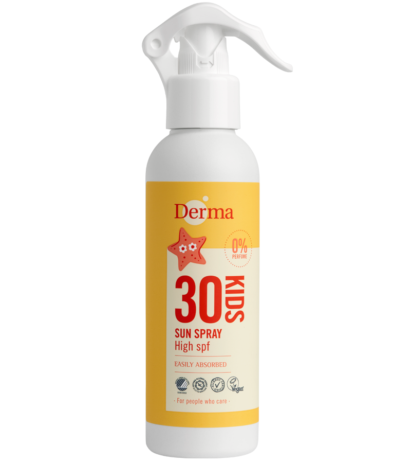 Derma Kids Solspray SPF 30 (200 ml) - Vandfast solcreme
