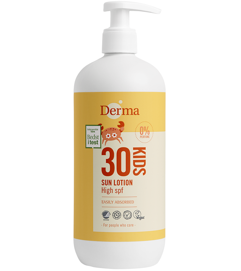 Se Derma Kids Sollotion SPF30 (500 ml) - Vandfast solcreme hos Goodskin