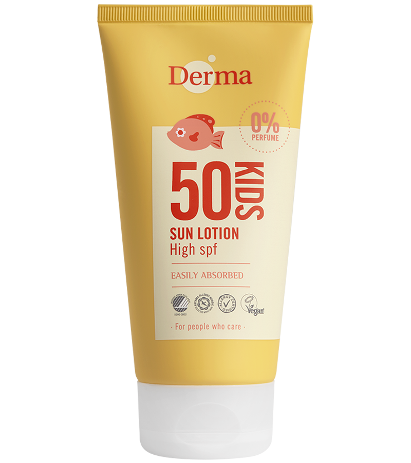 Derma Kids Sollotion SPF50 (150 ml) - Vandfast solcreme