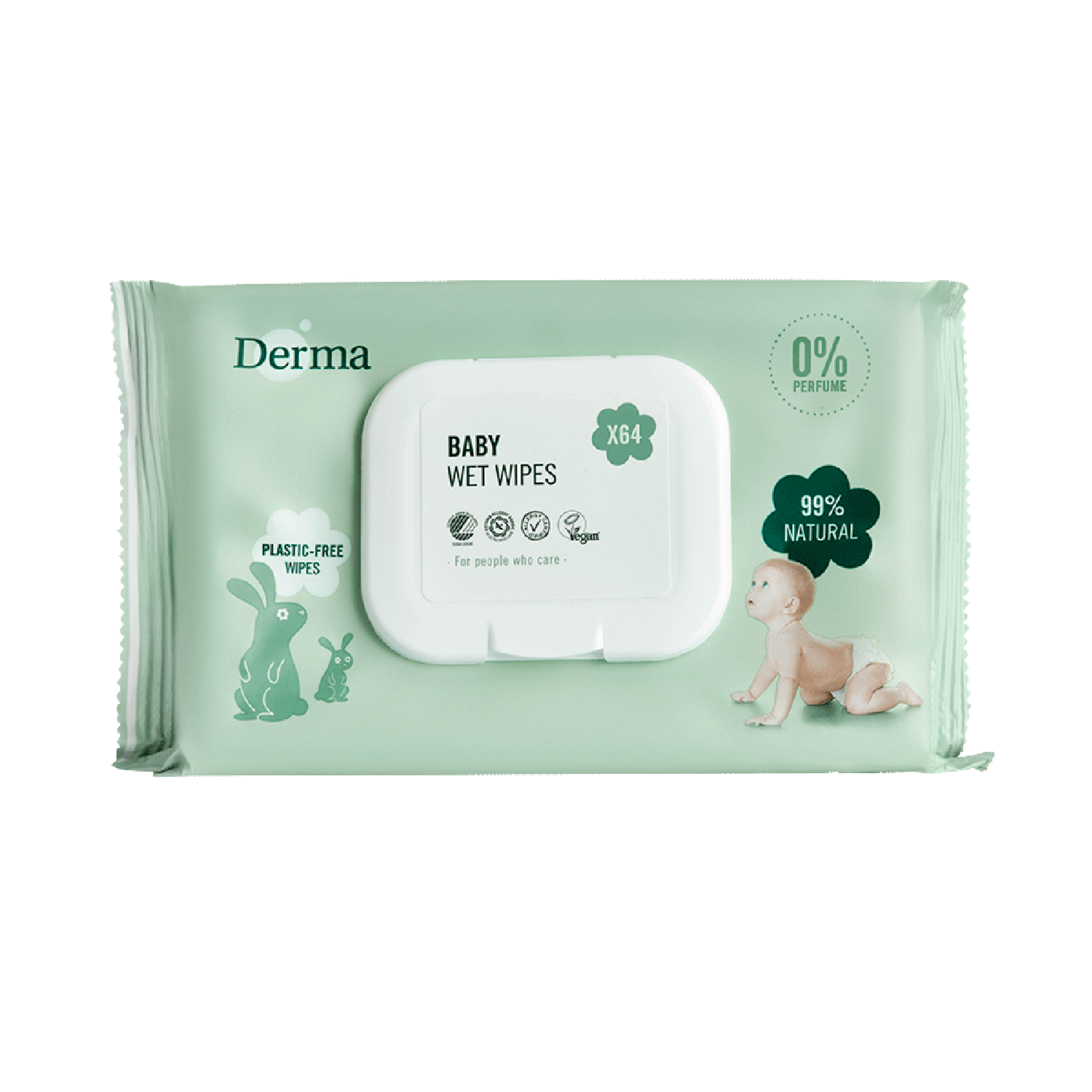 Derma Eco baby vådserviet - 64 stk - Derma - DISCOUNT PRIS