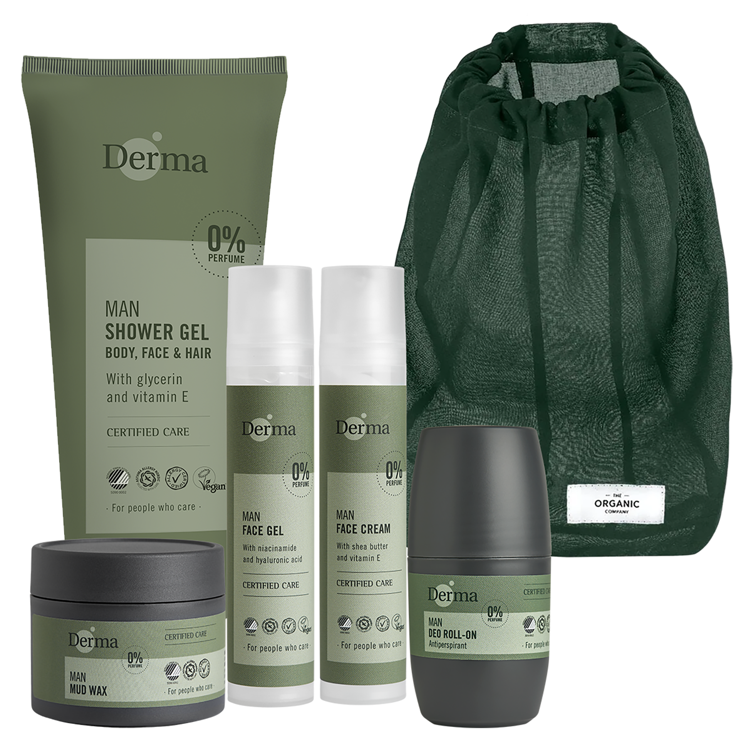Derma Man Skin Care Kit: Face, Body & Hair