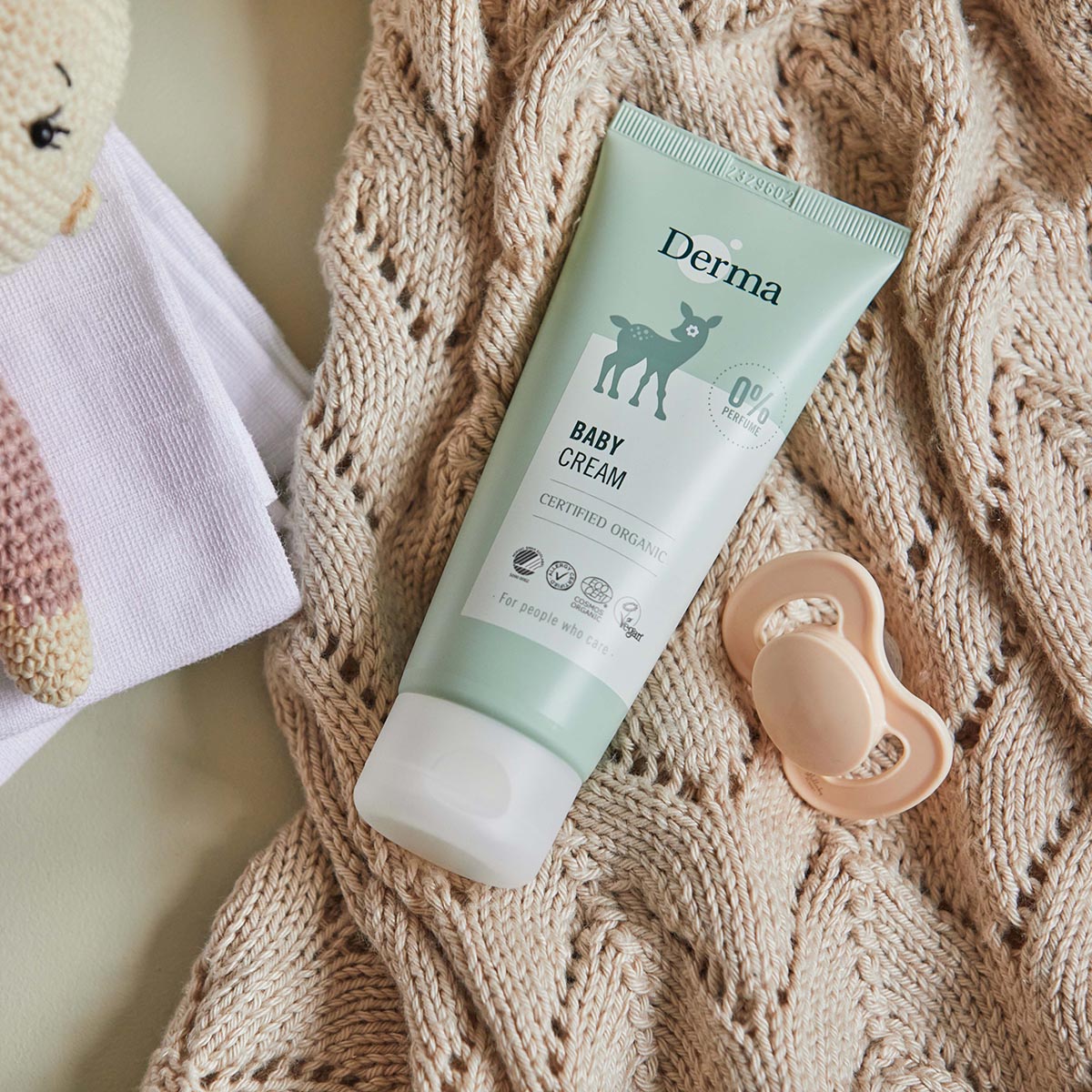 Babycreme fra Derma til tør hud øko-certificeret og parfumefri👶🌿