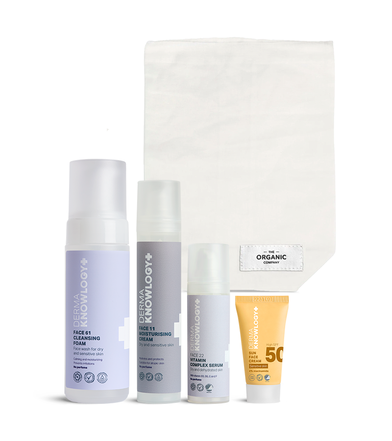 DermaKnowlogy Hudplejesæt til tør hud i ansigtet